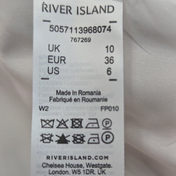 River Island, cropped, sophisticated pinstriped vest - US S - Picture 8 of 8